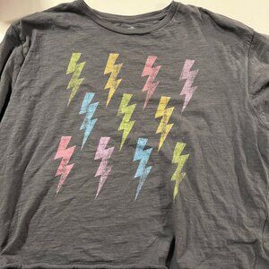 Retro Brand Grey Lightning T Shirt